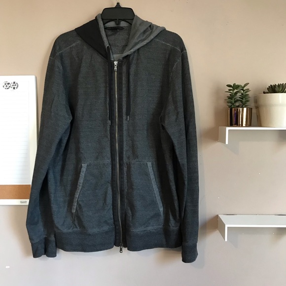 John Varvatos Other - John Varvatos Mens Full Zip Up Hoodie Gray Large